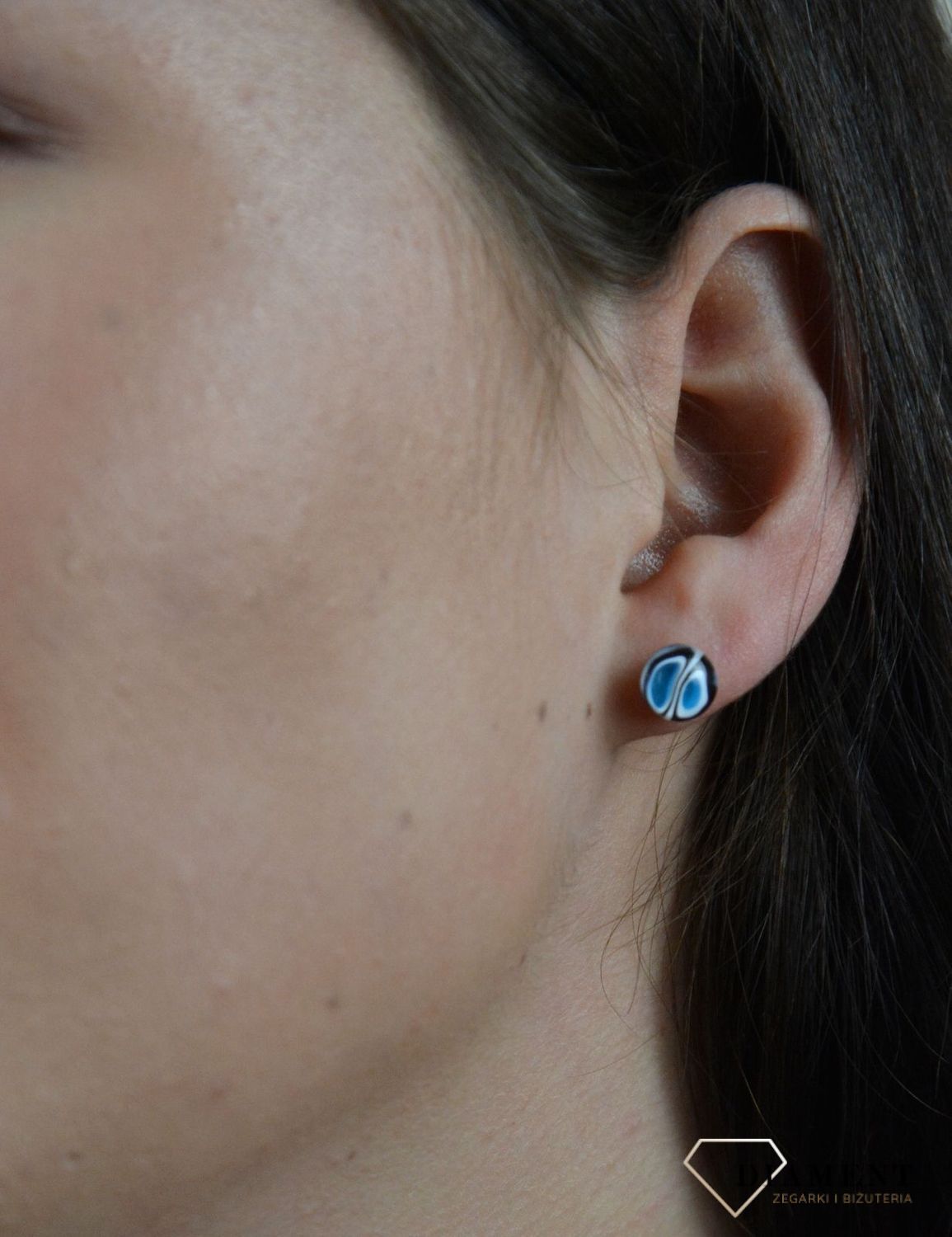 Srebrne kolczyki szkło weneckie w fantazyjne kształty Murano 31.jpg